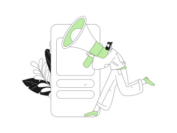 通知公告矢量创意扁平手绘插画