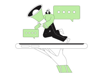 通知公告矢量创意扁平手绘插画