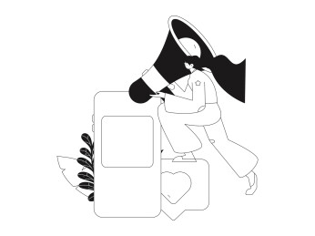 通知公告矢量创意扁平手绘插画