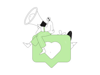 通知公告矢量创意扁平手绘插画