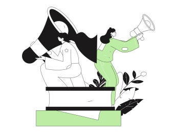 通知公告矢量创意扁平手绘插画