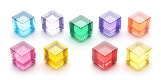 彩色透明小方块