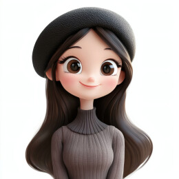 带着贝雷帽的女孩