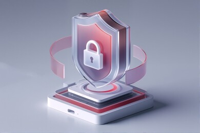 渐变玻璃盾牌图标