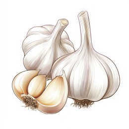 卡通风格大蒜图像