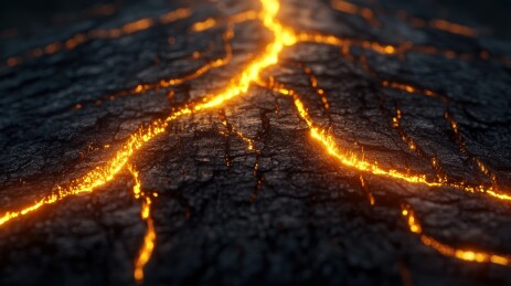 地表流淌的炽热岩浆