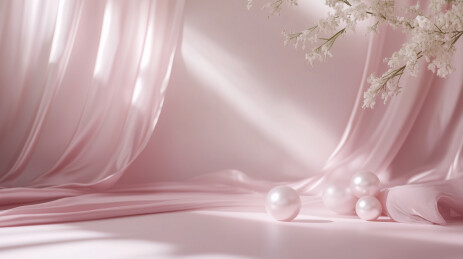 柔彩美妆展示背景