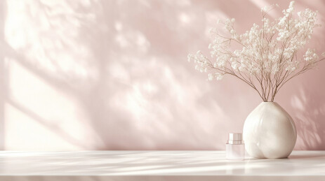 柔彩美妆展示背景