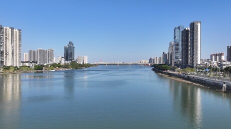 碧波琴弦奏湾区：航拍顺德容桂水道