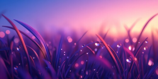 彩芒草穗梦幻景致图