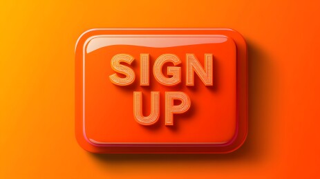 橙色注册按钮设计效果图