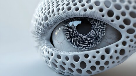 未来科技风格的仿生眼球