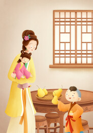 孔融让梨分梨的小孩