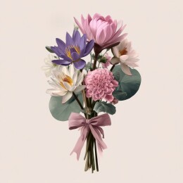 绑带花束精美布置