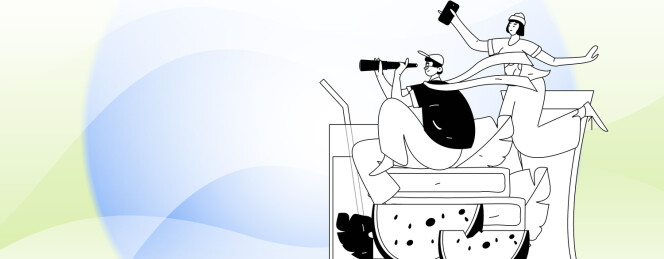 24节气大暑人物扁平矢量概念运营手绘插画