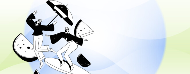 24节气大暑人物扁平矢量概念运营手绘插画