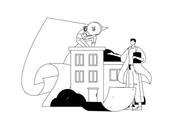 住房贷款扁平矢量概念运营插画