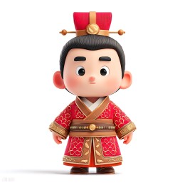 卡通中国古代小孩