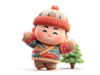 冬日可爱萌娃