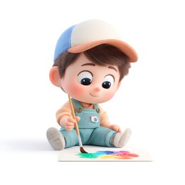 可爱小画家涂鸦