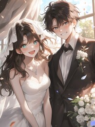 动漫风新婚夫妻甜蜜相依