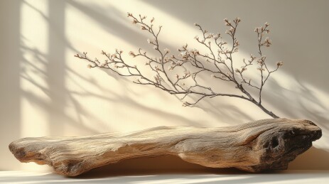 静谧枝影下的自然艺术