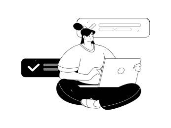 通知公告矢量创意扁平手绘插画