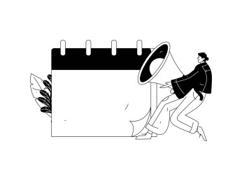 通知公告矢量创意扁平手绘插画