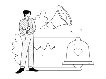 通知公告矢量创意扁平手绘插画