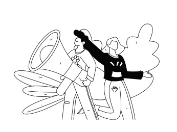 通知公告矢量创意扁平手绘插画