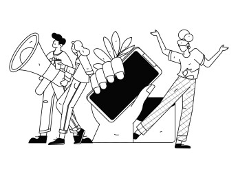 通知公告矢量创意扁平手绘插画