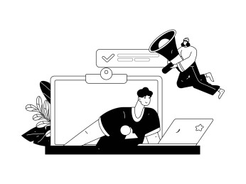 通知公告矢量创意扁平手绘插画