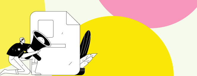 通知公告矢量创意扁平手绘插画