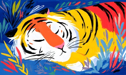 丛林酣睡猛虎
