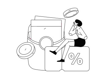 网购电商优惠券概念扁平矢量概念运营手绘插