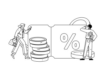 网购电商优惠券概念扁平矢量概念运营手绘插