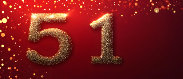金色51数字的劳动节背景海报