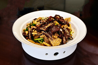 香酥可口的风味美食创意锅巴羊排