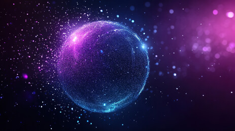 夜空中星星的低角度观察