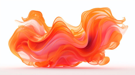 橙粉渐变灵动线条抽象背景