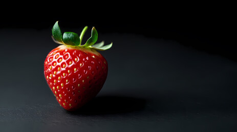 草莓的鲜红特写照片