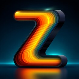 炫彩渐变字母Z