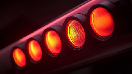 红色光影的律动