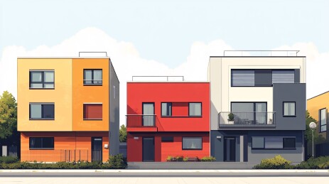 多彩现代风格独栋住宅外观