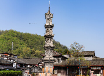 中国四川成都崇州街子古镇