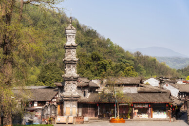 中国四川成都崇州街子古镇