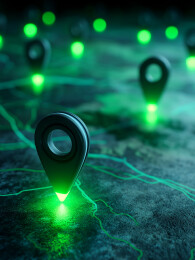 路线标记旅行目的地导航仪概念