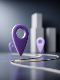 路线标记旅行目的地导航仪概念