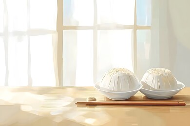 餐桌上静态摆放的精致筷子