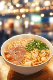 兰州拉面碗中的清澈牛肉汤与筋道面条